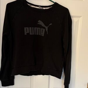 PUMA Women's Black Crew Neck Sweater